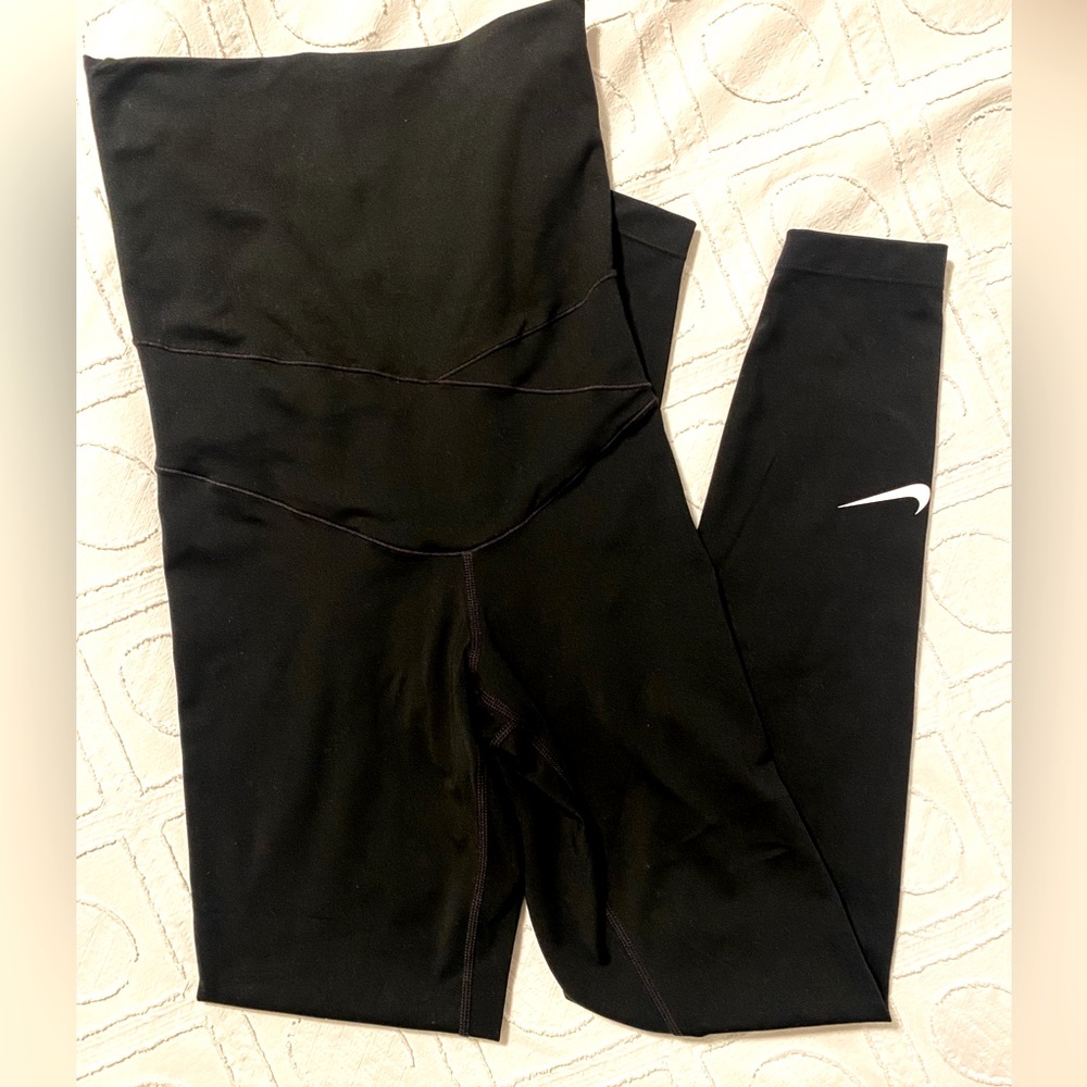 Nike Black Leggings with White Swoosh